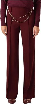Twinset Dames Broeken 252tp 2281 - Dames - Wijde Broeken - Rood - 4XS - Polyester - Broeken