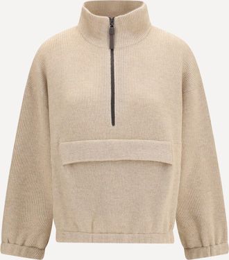 Brunello Cucinelli Cashmere half-zip Sweater Female S