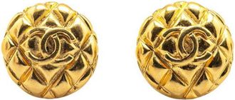 Chanel Matelasse Clip Earrings (Pre-Owned)