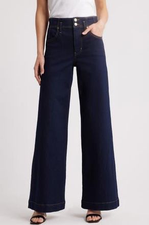 Frame Denim The Seamed Wide Leg Trouser Jeans in Rinse at Nordstrom Rack, Size 23