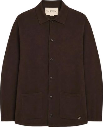 Valentino Truien & Vesten, Heren, Bruin, XL, Wol, Vlogo Signature Wol Cardigan