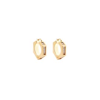 Elisabetta Franchi Oorbellen met strass - Dames - Oorbellen - Geel - ONE Size - Accessoires