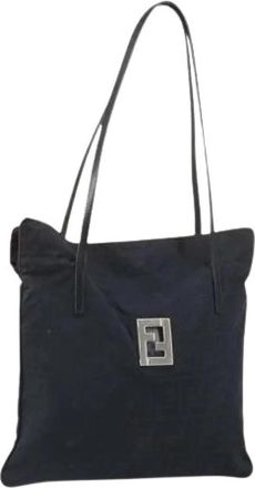 Fendi Pre-owned Canvas Tote Bag - Dames - Vintage Shopper - Zwart - ONE Size - Vintage