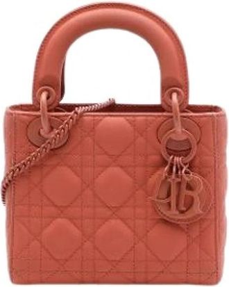 Dior Pre-owned Lady Ultra Mini Bag - Dames - Vintage Mini Tas - Oranje - ONE Size - Leer - Vintage