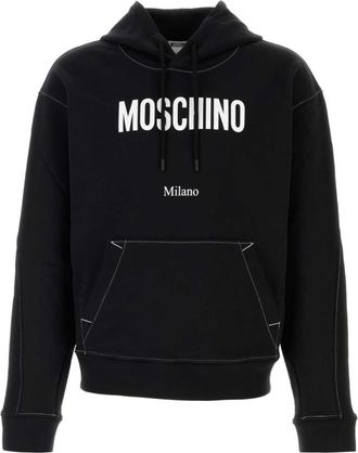 Moschino Black Regular Logo Hoodie