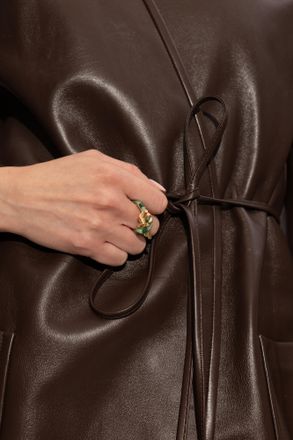 Bottega Veneta Ring With Stones, Womens, Gold