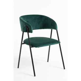 Regalos Miguel Sillas Comedor - Silla Mihu Black Terciopelo - Verde