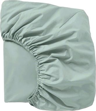 Coyuchi Refined Organic Cotton Percale Fitted Sheet in Seafoam at Nordstrom, Size California King