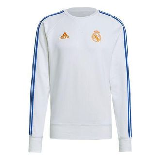 adidas Mens adidas Real Real Madrid Soccer/Football Training Sports Round Neck Pullover White GR4341
