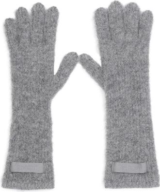 Jacquemus Donkergrijze Alpaca Wol Les Gants Gros Grain Handschoenen - Dames - Handschoenen - Grijs - ONE Size - Wol - Accessoires