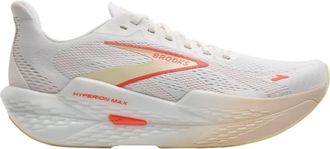 Brooks Womens Hyperion Max 2 Running Shoes In White/peach/coral