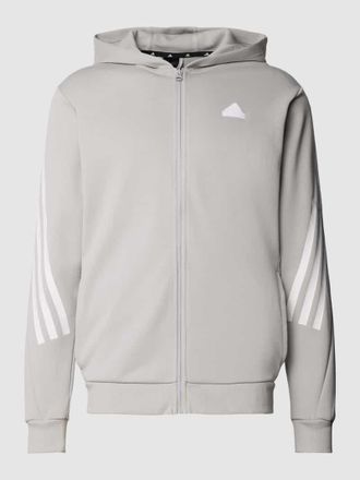 adidas Sweatjacke mit Kapuze in Hellgrau, Größe XS