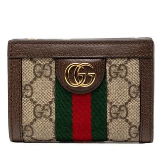 Gucci Beige Brown Pvc Leather Wallet (Bi-Fold) (Pre-Owned)