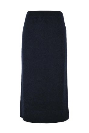 Fabiana Filippi Blue Midi Skirt with Elasticated Waistband
