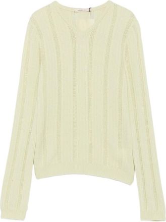 Paloma Wool Pointelle-knit V-neck Sweater