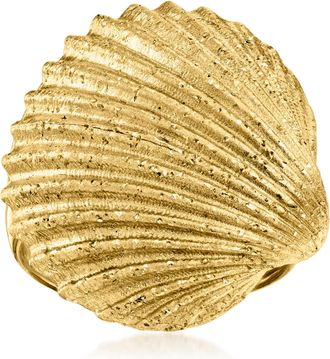 Ross-Simons Italian 18kt Gold Over Sterling Seashell Ring