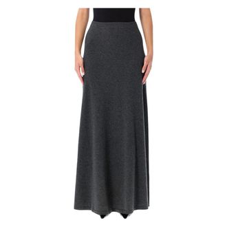 Balenciaga Maxi Skirts, female, Gray, Size: S Wool Maxi Skirt