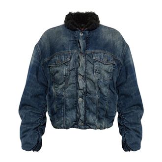 Diesel D-Curly-Fsj 1 Jacket - Dames - Spijkerjassen - Blauw - S - Katoen - Jassen