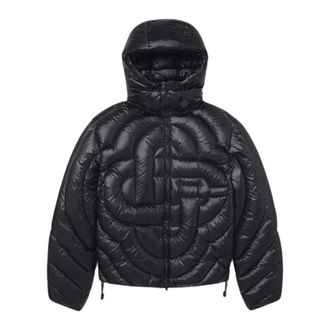 Casablanca Monogram Gewatteerde Nylon Puffer Jacket - Heren - Gewatteerde jassen - Zwart - L - Nylon - Jassen