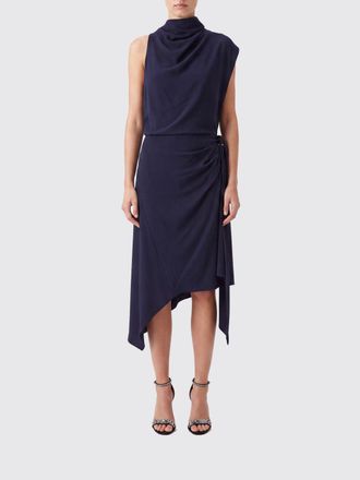 N&deg;21 One-Shoulder Midi Dress in Viscose with Asymmetrical Draping