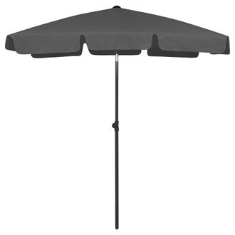 vidaXL Sombrilla De Playa Gris Antracita 180x120 Cm Vidaxl