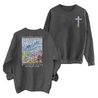 Generic Christian Sweatshirt Women Bible Verse Sweatshirts Religious Sayings Pullover Tops Oversized Floral Graphic Shirt Jumpers for Women UK