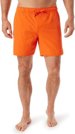 Fair Harbor Anchor Water Repellent Swim Trunks in Neon Orange at Nordstrom, Size Xx-Large