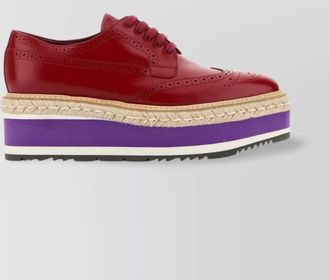 Prada leather lace-up low-top sneakers