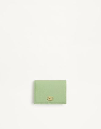 Valentino Garavani VLogo Signature Grainy Calfskin Wallet Woman MINT UNI