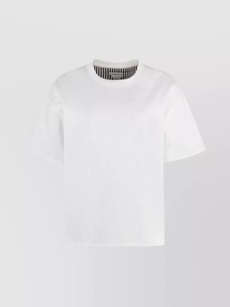 Tシャツ・カットソー BOTTEGA VENETA CREAM COTTON T-SHIRT Intrecciato cotton jersey T-shirt in beige - Bottega Veneta