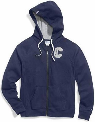Champion Womens Heritage Logo Full Zip Athletic Jacket - Plus In Imperial Indigo