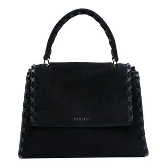 Orciani Tassen, Dames, Blauw, ONE Size, Leer, Sveva Schoudertas