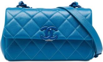 Chanel Borsa a tracolla Chanel pre-owned in pelle caviar trapuntata - - Pre-owned - Donna - Blu - ONE SIZE