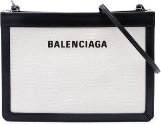 Balenciaga Pre-owned Balenciaga Canvas Navy Pochette M Crossbody Ladies UZJJ4BTIU0Y24IBW