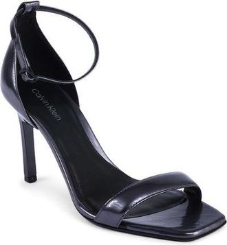Calvin Klein Leather Stiletto Heels - Black