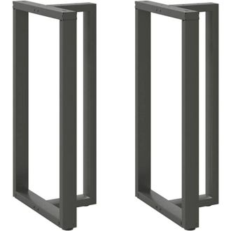 vidaXL Patas Para Mesa De Bar En Forma De T (2 Unidades), Antracita, 60 X 35 X (110-111) Cm, Acero Vidaxl