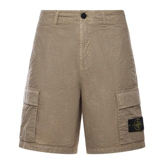 Stone Island Casual Shorts, male, Brown, Size: W30 Casual Shorts
