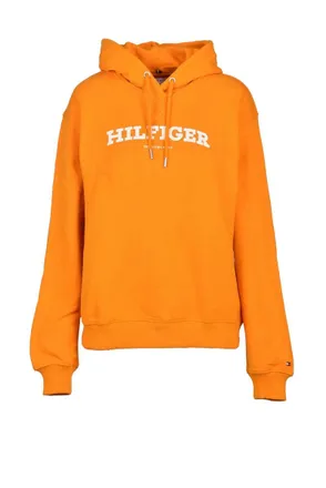 Tommy Hilfiger Orange Cropped Hooded Sweatshirt