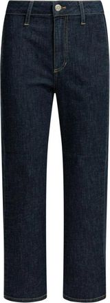 Shaft Gebruikte Linnen Rechte Spijkerbroek - Dames - Regular Fit Jeans - Blauw - W30 - Linnen - Jeans