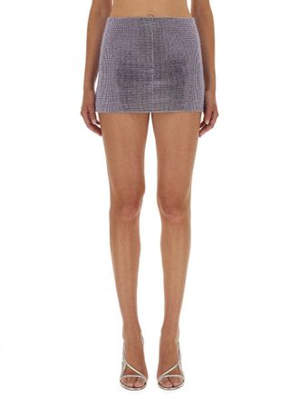 Self Portrait Metal Mesh Skirt