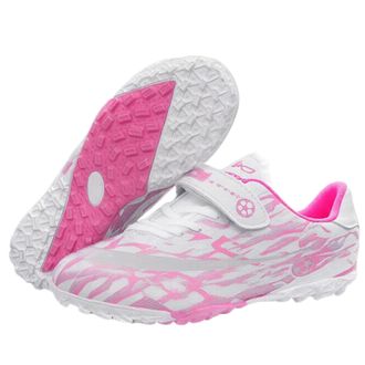 Generic Mens Indoor Athletic Training Football Shoes - Women Stylish Breathable Soccer Shoes - Professional Training Sneakers (Pink-Short Cleats,6.5)