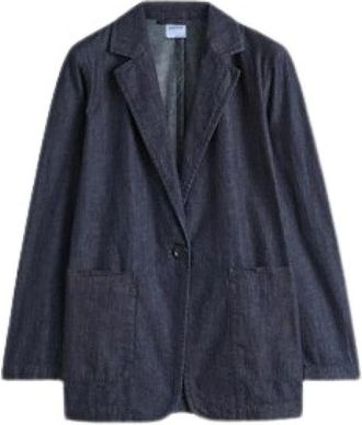 Aspesi Denim jack met klassieke knoopsluiting - Dames - Blazers - Blauw - L - Denim - Jassen
