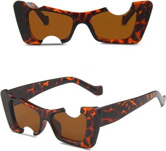 Generic Hip Hop Style For Womens Sun glasses Cat Eye Shape Fashion Stage Show For Women Sunglasses Male Female Sun Glass,Leopard Tea 2026