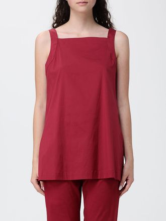 Max Mara Top in misto cotone stretch con scollo dritto e spalline