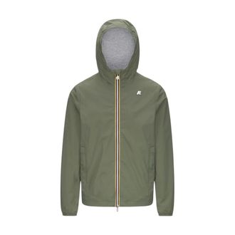 K-Way K-Way, Light Jackets, male, Green, Size: S Jack Stretch Nylon Jersey
