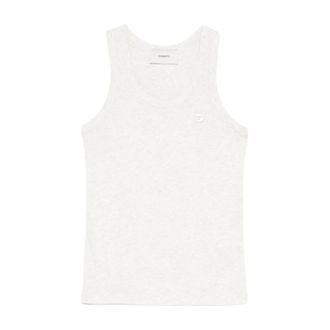 Coperni Tops, Dames, Grijs, M, Lichtgewicht Logo Tank Top