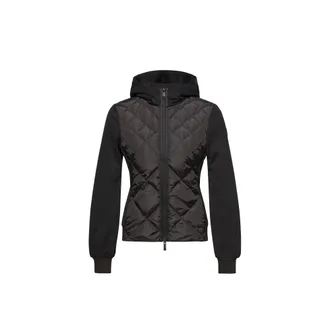 Moncler Moncler Cotton Fleece Padded Zip-up Hoodie, Women, Black, Size: Xs