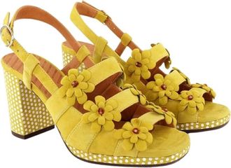 Chie Mihara Perli Sandal - Dames - Sandalen met hakken - Geel - 37 EU - Leer - Schoenen