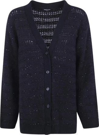 Fabiana Filippi Cardigan Mad226F453M420M093 - - Knitwear - Donna - Blu - M
