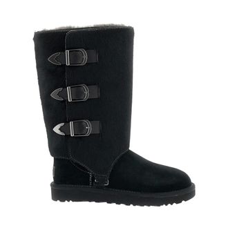 UGG Classic Tall Western - Dames - Schoenen - Zwart - Maat: 41 EU Leer